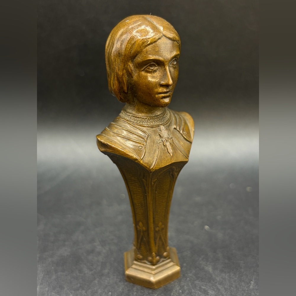 A. Dahl Signed Antique Joan of Arc Bronze Figure Wax Seal, Blank Wax Seal